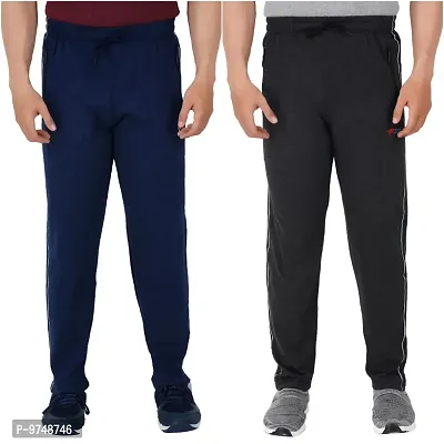 Men's Regular Fit Track Pants (Pack of 2) (GG_ 606_Pant-New_Blue_CHARCOAL-3XL)