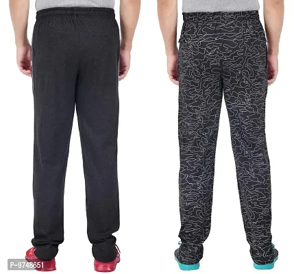 Men's Regular Fit Printed Track Pants (Pack of 2) (GG_Pant_404_Charcoal_P2_Black-XL)-thumb2