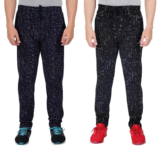 Men's Regular Fit Track Pants (Pack of 2) (GG_Pant_P3_Navy_P4_Navy-XL)