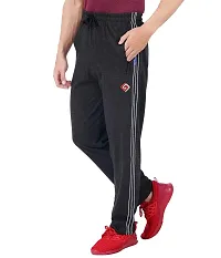 FEEL TRACK Men's Regular Fit Cotton Trackpants (G.G_909_PANT_BLACK_A.MILL-XXL_Black, Andhra Melange_2XL)-thumb2