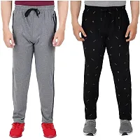 Men's Regular Fit Printed Track Pants (Pack of 2) (GG_Pant_909_Gray_P6_Black-M)-thumb1