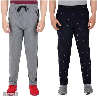 Men's Regular Fit Printed Track Pants (Pack of 2) (GG_Pant_909_Gray_P6_Navy-XL)-thumb0