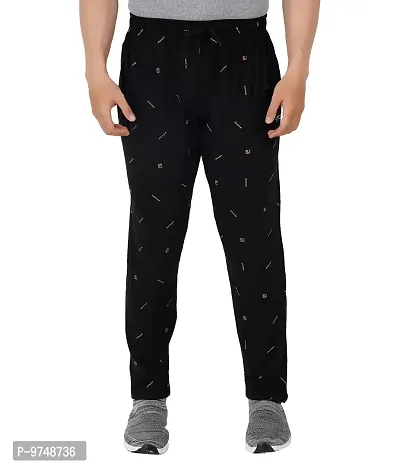 Men's Regular Fit Printed Track Pants (Pack of 1) (GG_ P6_Pant-New_Black-XL)-thumb0