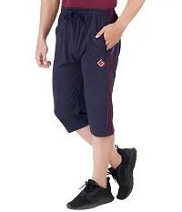 FEEL TRACK Men's Regular Fit Three Fourth Capri (Pack of 1) (GG_909_3/4_Navy-L)-thumb2