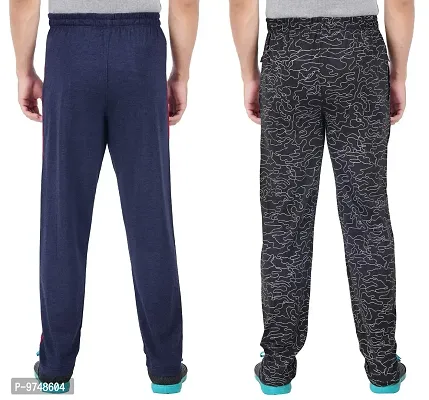 Men's Regular Fit Printed Track Pants (Pack of 2) (GG_Pant_909_Navy_P2_Black-M)-thumb2