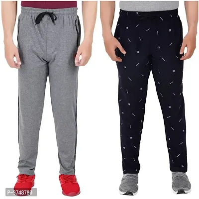 Men's Regular Fit Printed Track Pants (Pack of 2) (GG_Pant_909_Gray_P6_Navy-XL)-thumb2