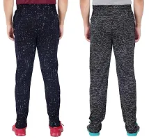 FEEL TRACK Men's Regular Fit Cotton Track Pants (GG_PANT_P4_NAVY_P2_BLACK-L_Dark Blue, Black_L)-thumb1