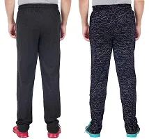 Men's Regular Fit Printed Track Pants (Pack of 2) (GG_Pant_404_Charcoal_P2_Navy-L)-thumb1