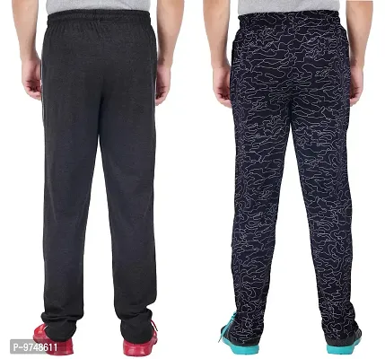 Men's Regular Fit Printed Track Pants (Pack of 2) (GG_Pant_404_Charcoal_P2_Navy-L)-thumb2