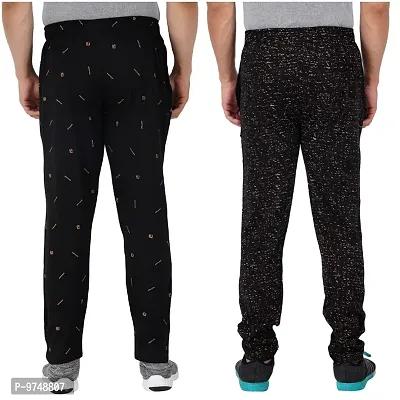 Men's Regular Fit Printed Track Pants (Pack of 2) (GG_Pant_P6_Black_P3_Black-L)-thumb3