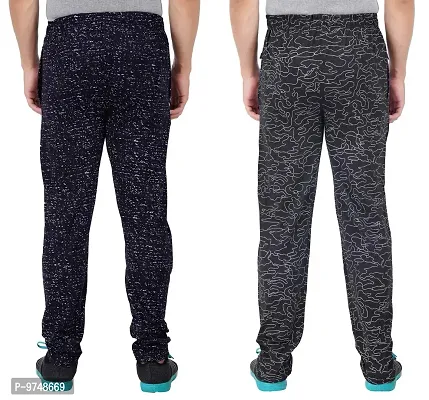 Men's Regular Fit Printed Track Pants (Pack of 2) (GG_Pant_P3_Navy_P2_Navy-M)-thumb2