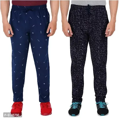 Men's Regular Fit Printed Track Pants (Pack of 2) (GG_Pant_P6_Blue_P3_NAVY-3XL)