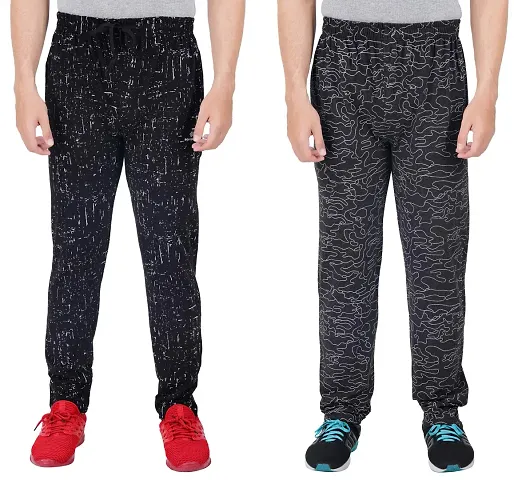 FEEL TRACK Men's Regular Fit Track Pants (GG_PANT_P4_BLACK_P2_BLACK-XL_Black_XL)