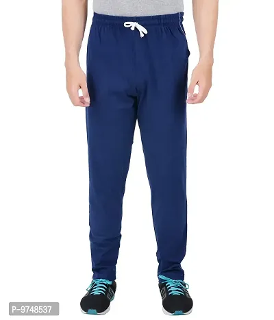 Men's Regular Fit Track Pants (Pack of 1) (G.G_101_Pant_Blue Small)