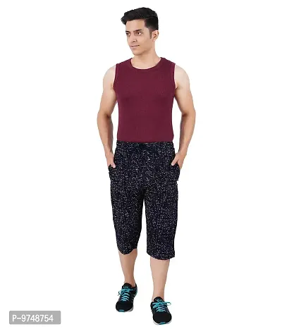 FEEL TRACK Men's Regular Fit Three Fourth Capri (Pack of 2)-thumb5