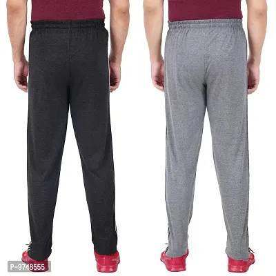 FEEL TRACK Men's Regular Fit Cotton Trackpants (G.G_909_PANT_BLACK_A.MILL-XXL_Black, Andhra Melange_2XL)-thumb2