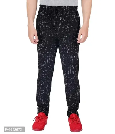 Men's Regular Fit Printed Track Pants (Pack of 2) (GG_Pant_P3_Navy_P4_BLACKK Medium)-thumb4