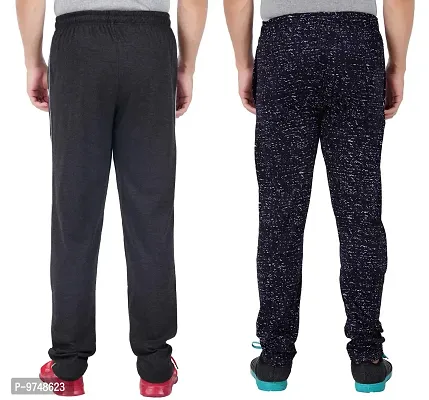 Men's Regular Fit Printed Track Pants (Pack of 2) (GG_Pant_404_Charcoal_P3_Navy-L)-thumb2