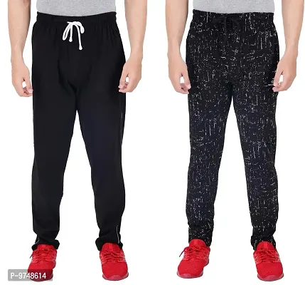 Men's Regular Fit Printed Track Pants (Pack of 2) (GG_Pant_404_Black_P4_BLACK-2XL)