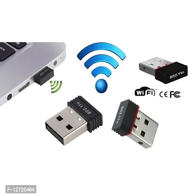 Wi-Fi Receiver Wireless Mini Wi-Fi Network Adapter with Driver Cd For Computer  Laptop And Etc Device Use-thumb3