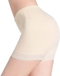 Shoppy Villa Women's/Girl's Safety Cycling Under Skirt Shorts Cotton Lycra Stretchable Lace Shorts-thumb2