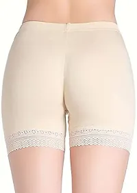 Shoppy Villa Women's/Girl's Safety Cycling Under Skirt Shorts Cotton Lycra Stretchable Lace Shorts-thumb3