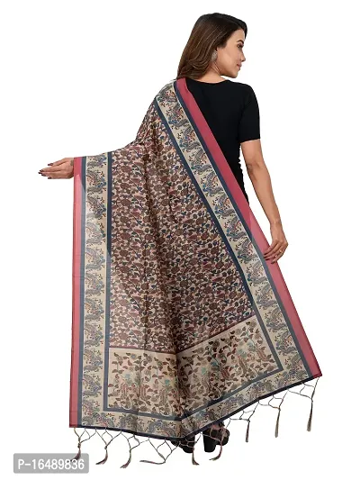 Shoppy Villa Digital Printed Chanderi Silk dupatta for women (Length:2.3 MTR || Width :1.12 MIT)-thumb3