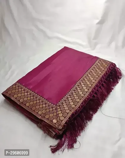 Stylish Cotton Magenta Zari Saree with Blouse Piece