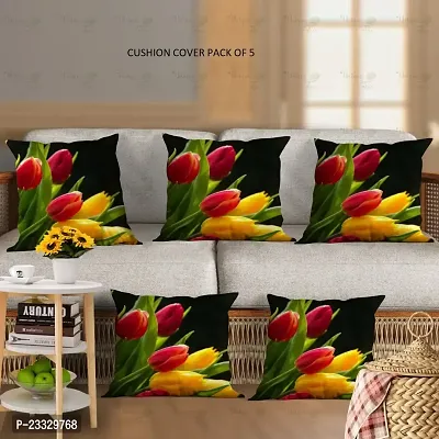 BLUEDOT Digital Printed Cushions Covernbsp;nbsp;(Pack of 5, 40 cm*40 cm, Multicolor)