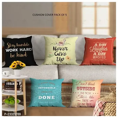 BLUEDOT Digital Printed Cushions Covernbsp;nbsp;(Pack of 5, 40 cm*40 cm, Multicolor)