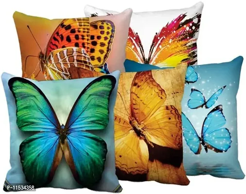 Classic Polyester Printed Cushion Covers, Pack of 5, 16x16 inch-thumb0