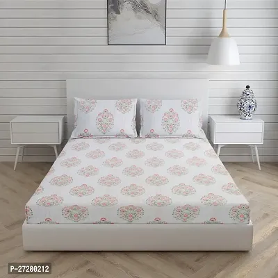 Classic Cotton Printed Bedsheet with Pillow Cover-thumb0