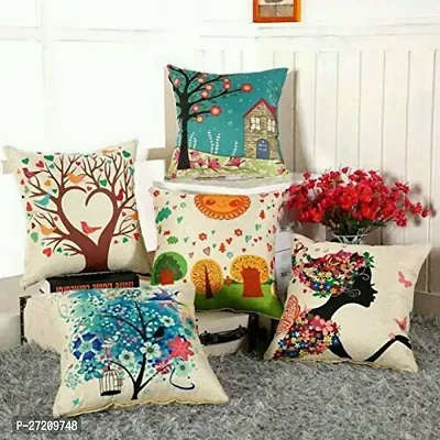 Classic Printed Cushion Cover for Home Decor, Pack of 5