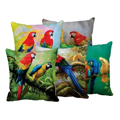 Multicolored Printed Cushion Covers 16*16 Inch Set Of 5