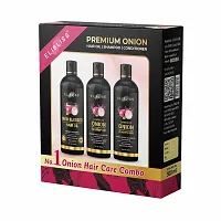 Elibliss Onion Hair Care Combo Kit for Hair Fall Control and Hair Growth | Premium Onion Shampoo 100 ml + Onion Conditioner 100 ml + Black Seed Hair Oil 100 ml-thumb1