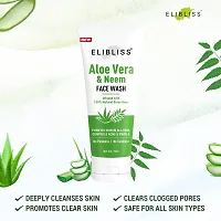 ELIBLISS Aloe Vera  Neem Refreshing Gel Face Wash 75m for Glowing Skin - Daily Gentle Exfoliating Facial Cleanser-thumb4