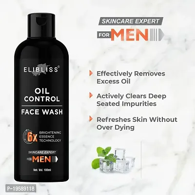 Elibliss Men Oil Control Face Wash for Anti-Pollution, Deep Cleansing - Paraben Free 100 ml-thumb3