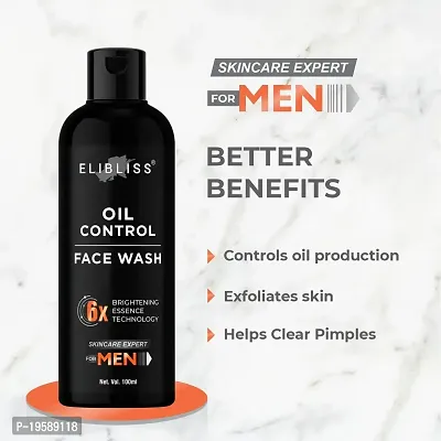 Elibliss Men Oil Control Face Wash for Anti-Pollution, Deep Cleansing - Paraben Free 100 ml-thumb5