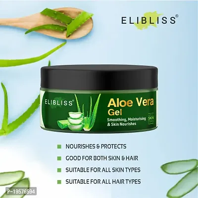 Aloe Vera Gel for Face, Skin  Hair | Ultimate Gel for Glowing Skin | for Both Men and Women | No Parabens, Mineral Oils, Silicones, Synthetic Fragrances-thumb3