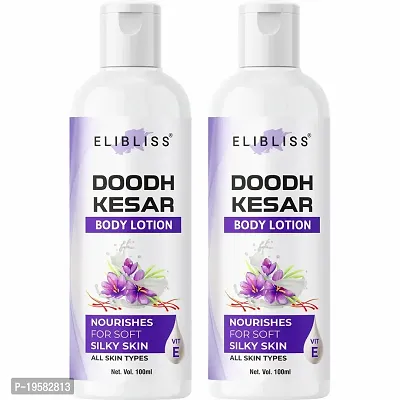 ELIBLISS Doodh Kesar Body Lotion for Natural Glow, Even Tone, UV Protect-thumb0