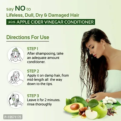 Elibliss Apple Cider Vinegar Conditioner with Shea Butter for Stronger, Tangle Free  Healthy Hair 300 ml-thumb5