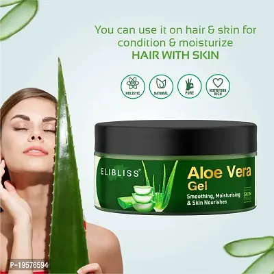 Aloe Vera Gel for Face, Skin  Hair | Ultimate Gel for Glowing Skin | for Both Men and Women | No Parabens, Mineral Oils, Silicones, Synthetic Fragrances-thumb2