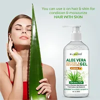 Aloe Vera Gel For Face, with Pure Aloe Vera  Vitamin E for Skin and Hair - 300ml-thumb3