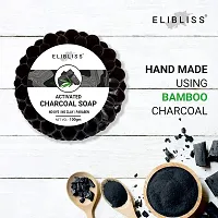 Elibliss Activated Charcoal Home Made Bath Soap for Deep Clean and Anti-pollution Effect-thumb3