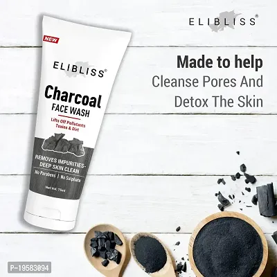 ELIBLISS?Charcoal Face Wash, Fights Pollution and Acne, Oil Control for Men  Women 75ml-thumb5