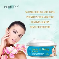 Elibliss De-Tan Scrub for Face  Body | Revitalizing Tan Removal Scrub | Cleanser Scrub for Deep Exfoliation | Dead Skin Remover Scrub | Blackhead Remover Scrub | Skin Brightening Lightening-thumb1