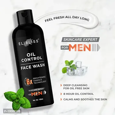 Elibliss Men Oil Control Face Wash for Anti-Pollution, Deep Cleansing - Paraben Free 100 ml-thumb4