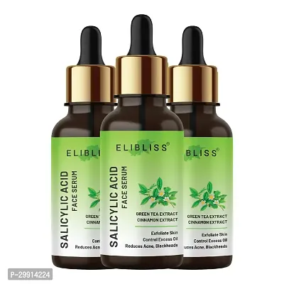 Elibliss Salicylic Acid Serum for Reduces Acne, Scars  Blemishes with Cinnamon Extract (pack of 3)