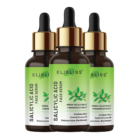 Elibliss Salicylic Acid Serum for Reduces Acne, Scars  Blemishes with Cinnamon Extract (pack of 3)