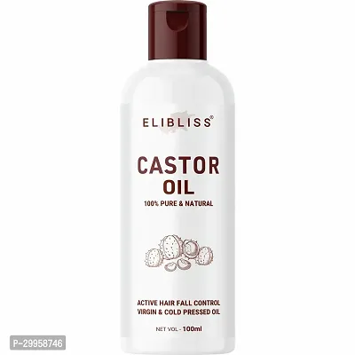 Elibliss Organic Castor Hair Oil Hair Growth, Stronger Hair,100% Pure, Natural-thumb0